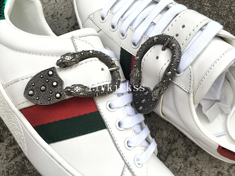 GC Ace Embroidered Sneaker Snake White